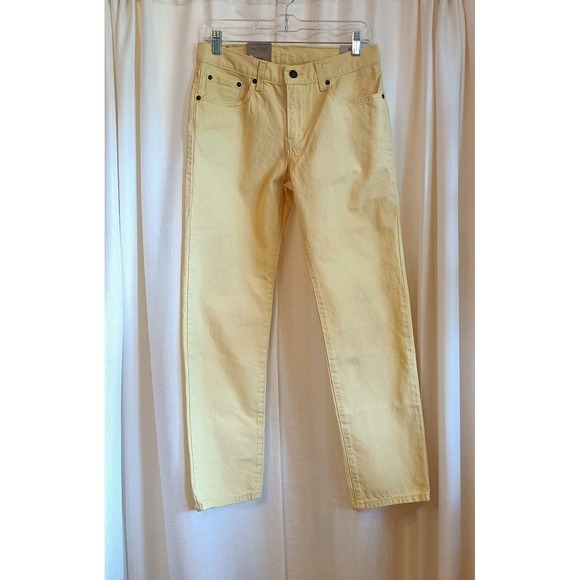 Levi's Denim - Levi's Women's Size 27x30 Yellow Middy Straight Denim Mid Rise Jeans NWT